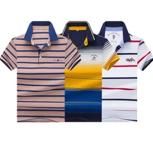 Tace& Shark, брендовая мужская рубашка поло с вышивкой, высокое качество, короткий рукав, 3D, для занятий спортом, на каждый день, в полоску, Мужская рубашка поло, para hombre