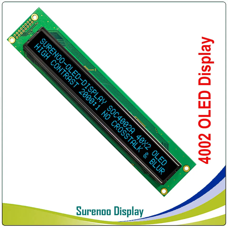 Real OLED Display, 4002 Parallel OLED Compatible 402 40*2 Character LCD Module Display LCM Screen build-in WS0010, Support SPI