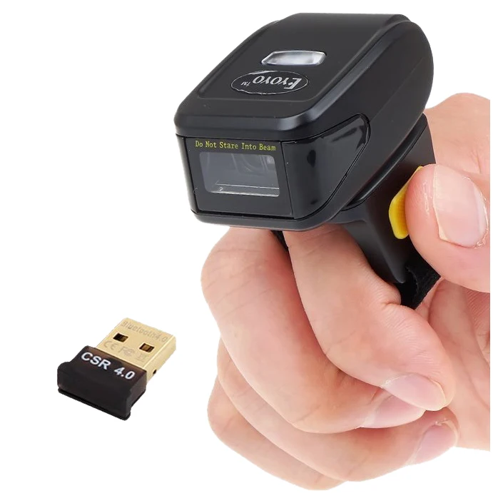 

Scanner barcode 2D Bluetooth Portable Wirless Mini Handheld Finger Barcode Reader pocket EAN Scanner