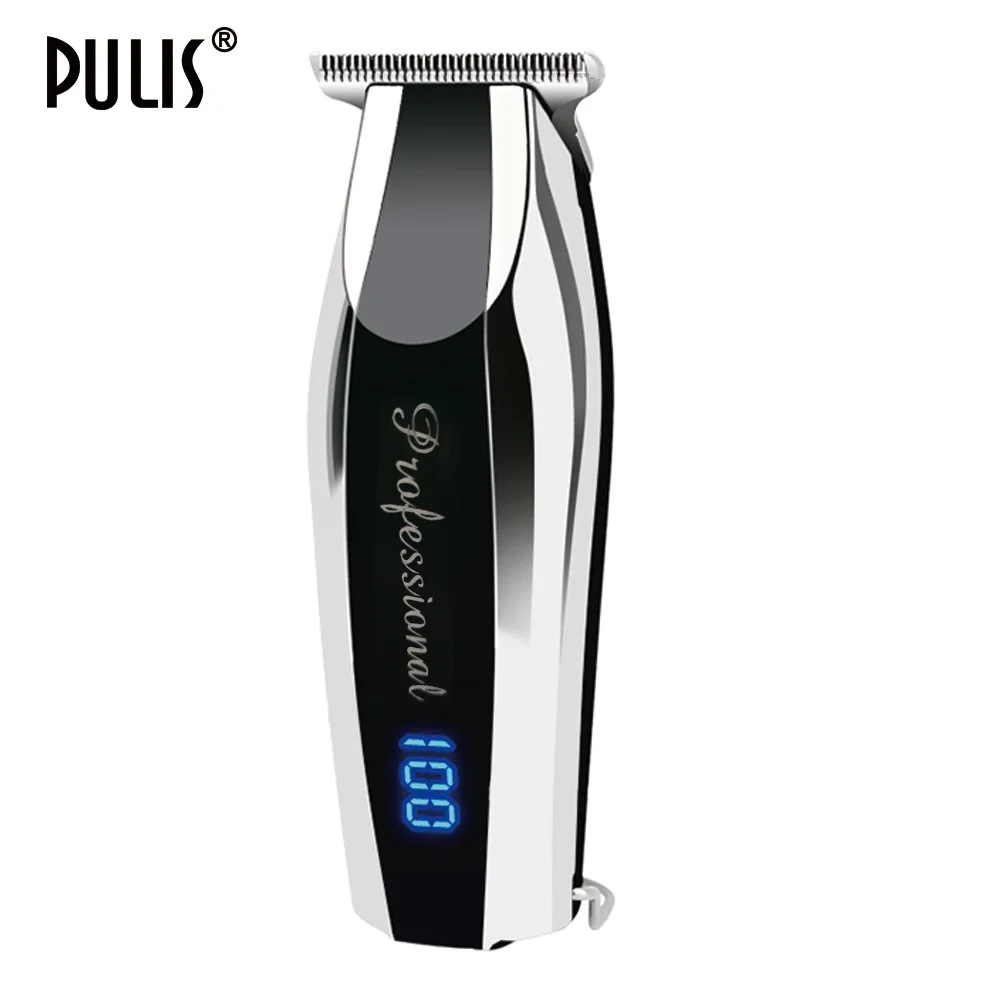 Goedkoop PULIS Professionele Tondeuse Rechageable Elektrische Tondeuse met Digitale Display Home Kapper Kaal Tool Hoofd Scheerapparaat Machine