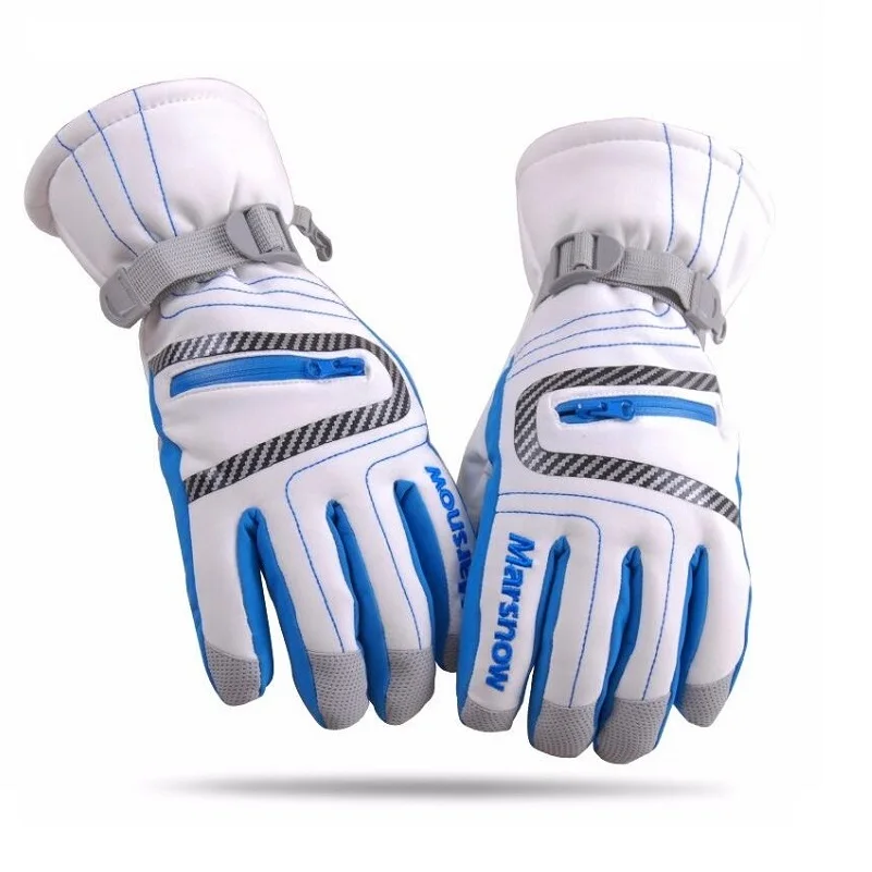 للماء السوبر الدافئة للجنسين قفازات عالية الجودة تزلج قفازات الشتاء في الهواء الطلق التزلج الجبلية قفازات تنفس قفازات على الجليد