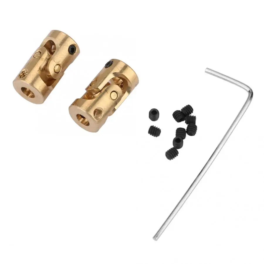 

shaft coupler 2pcs Shaft Coupling Motor Connector DIY Steering Brass Universal Joint 3*3mm coupler motor shaft