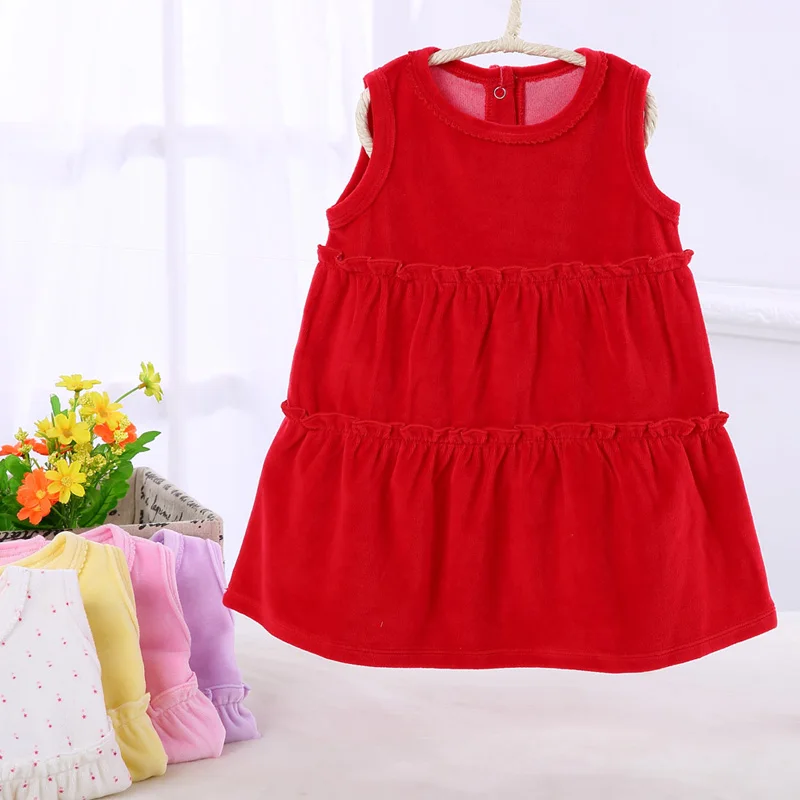 Baby Girls Dress Velour Girl Dresses Children Clothes Baby Cute Kids