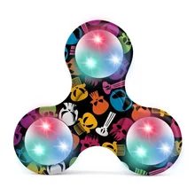 2017 New Hot spiner LED Light Skull Head Finger Spinner Fidget Toy EDC ADHD Focus Gyro Finger Gift For Kids Nice Bearing Funny
