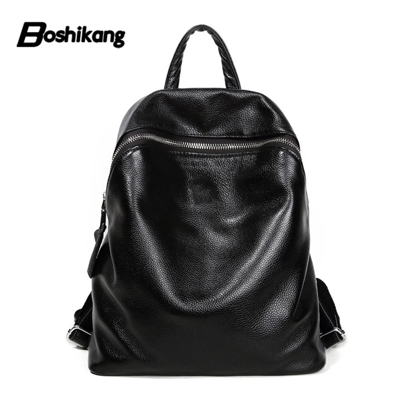 

Boshikang Women Backpack Genuine Leather Shoulder bags Women Casual Backpacks High Quality Teenagers Backpack Mochila Feminina