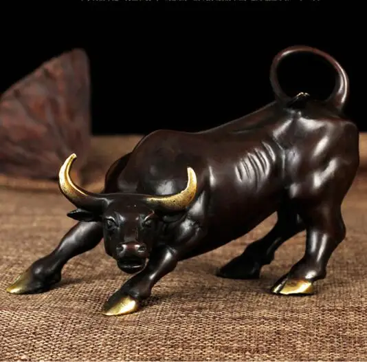 Buy Copper Wall Street Bull Home Decor Statue Figurine