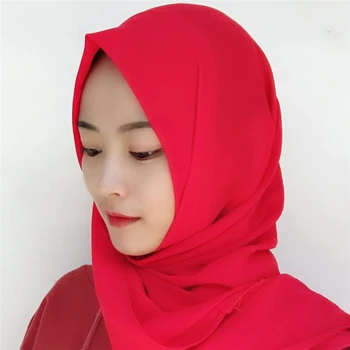 

High Quality Chiffon Square Headscarf Plain Color Women Hijab Under Scarfs Summer Muslim Inner Hijabs Abaya Islam Female Turban