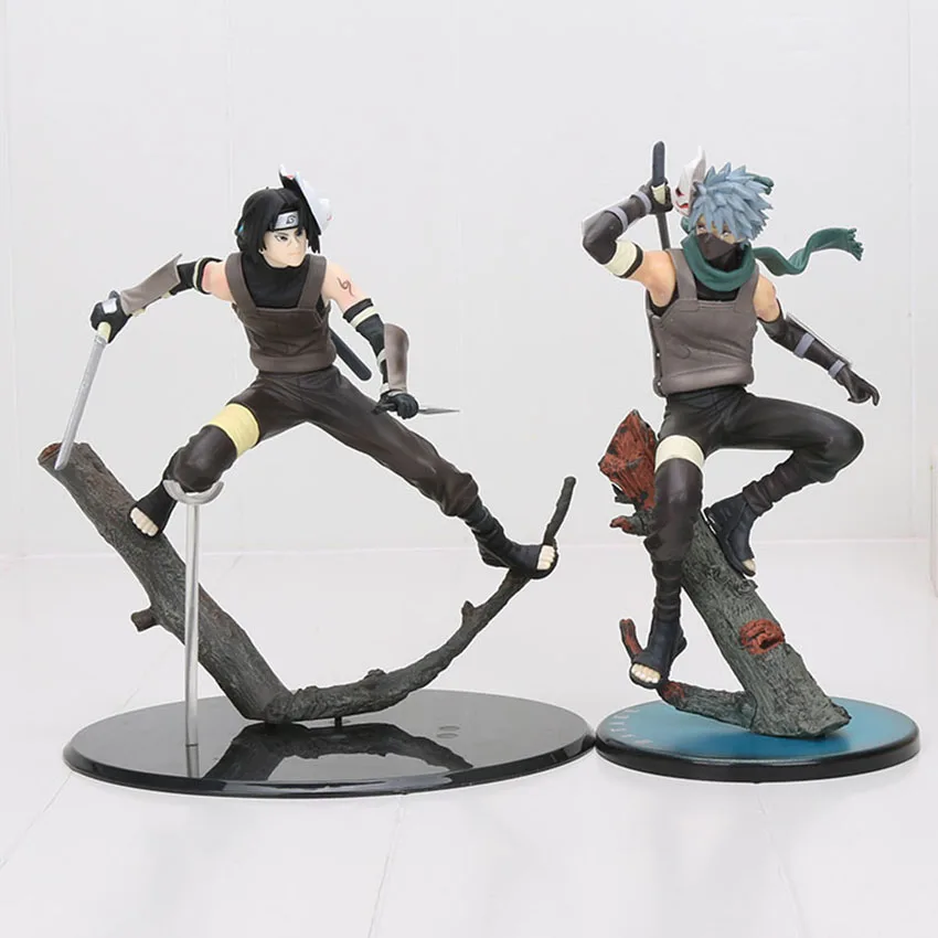 

21CM New Animation Cartoon Naruto Hatake Kakashi With Fox Mask PVC Action Figure Toy in Box