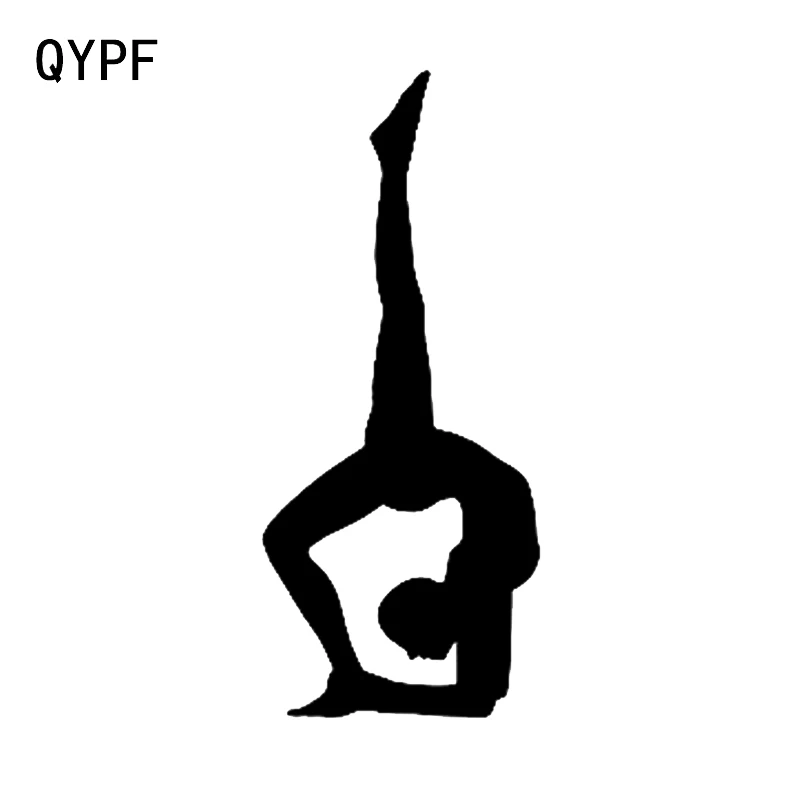 QYPF 6.6*15.4 Coolest Yoga Fitness Car Modelling Sticker Silhouette Vinyl C16-1870 | Автомобили и мотоциклы