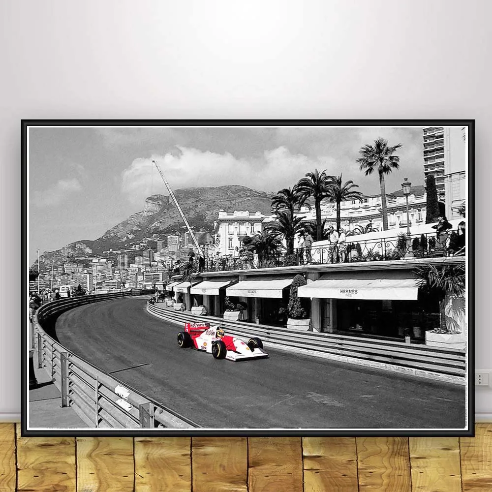 FX955 Ayrton Senna F1 Formula Grand Racing Car Super Star плакат художественный шелковый светильник