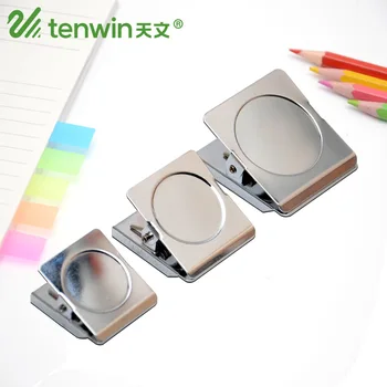 

2 pcs/lot 45mm Stainless Steel Metal Clamps Magnetic Paper Clips Paperclips Binder Clip Photo Holder Office Supplies