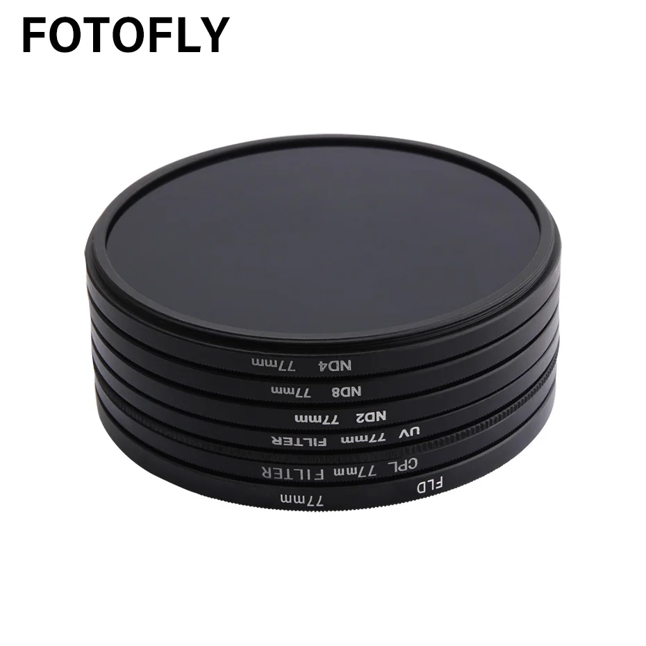 FOTOFLY 49 52 55 58 62 67 72 77 82 мм FLD UV CPL ND 2 4 8 Набор фильтров для камеры Olympus адаптер Pentax Fuji DSLR аксессуары для объектива камеры