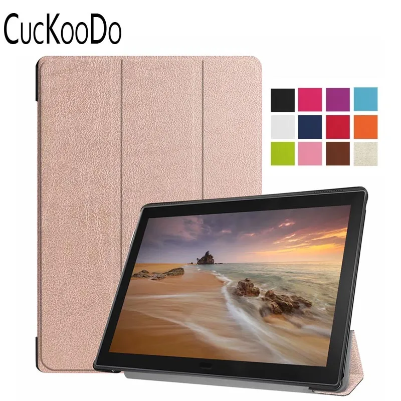 30 шт./лот Ultra Slim Tri-fold из искусственной кожи Smart Shell Стенд чехол для lenovo TAB E10 TB-X104F 10 дюймов вышедший планшет - Цвет: Golden