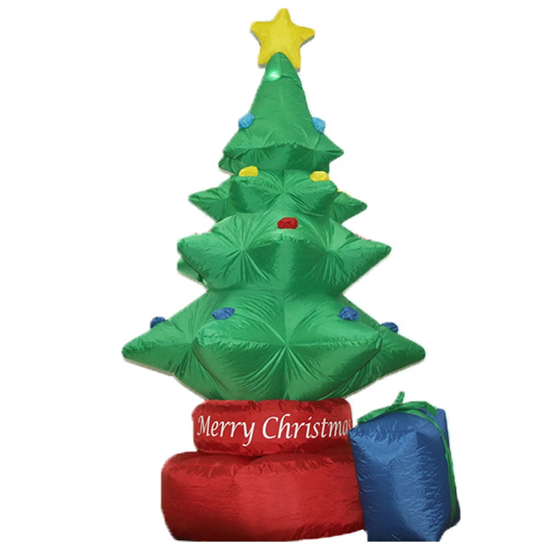 

210cm Giant Rotatable Christmas Tree Led Lighted Inflatable Illuminate Toys Birthday Christmas Party Props Yard Home Decoration