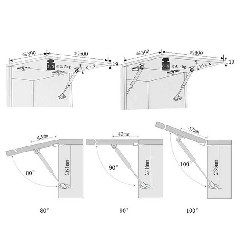 Urijk 2/4 шт. дверной подъемник Поддержка гидравлический распорки для Audi пружина