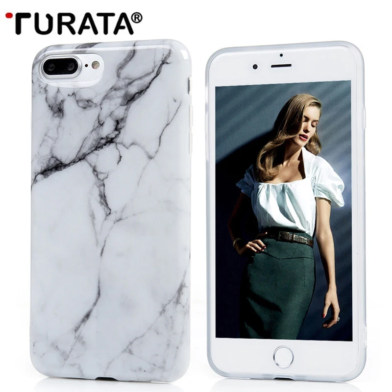 

Fashion Granite Marble Skin Case For iPhone 7 Plus 5.5" IMD Printed Silicone Ultra Thin Rubber Phone Cover Soft TPU Back Shell