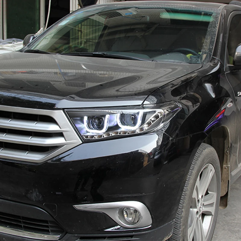 Автомобильный Стайлинг для Toyota Highlander 2012- фары светодиодный фары DRL Объектив двойной луч ксеноновые автомобильные аксессуары