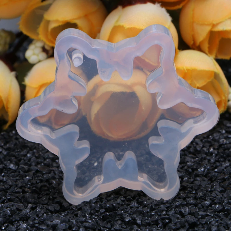 

Resin Silicone Pendant Mold Christmas Snowflake Ornament Handmade Jewelry Making