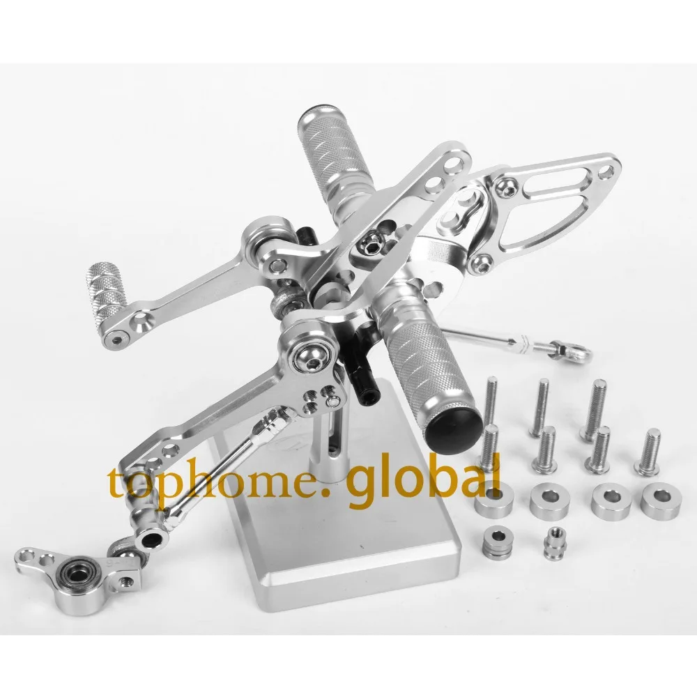 

Motorcycle Parts CNC Foot Pegs For DUCATI STREETFIGHTER 848 Silver Color Rear Set