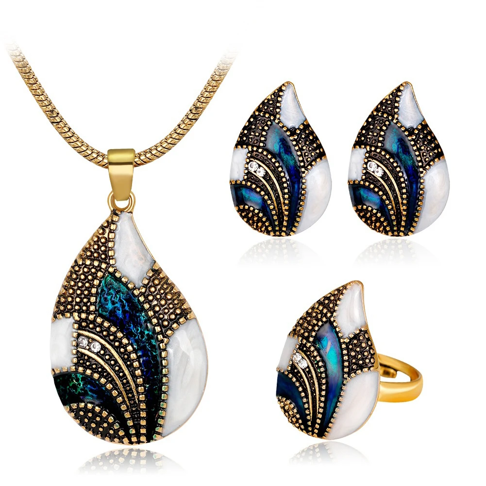 

Personality Wedding Fabala Kit Necklace/Earrings/Ring Shell Shape Exquisite Jewelry