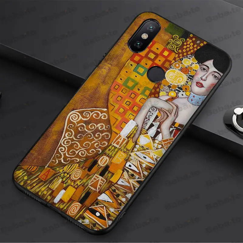 Babaite Kiss by Gustav Klimt дизайн черный ТПУ мягкий чехол для телефона redmi 5 plus 5A 6pro 4X note5A note4x note7 6A чехол