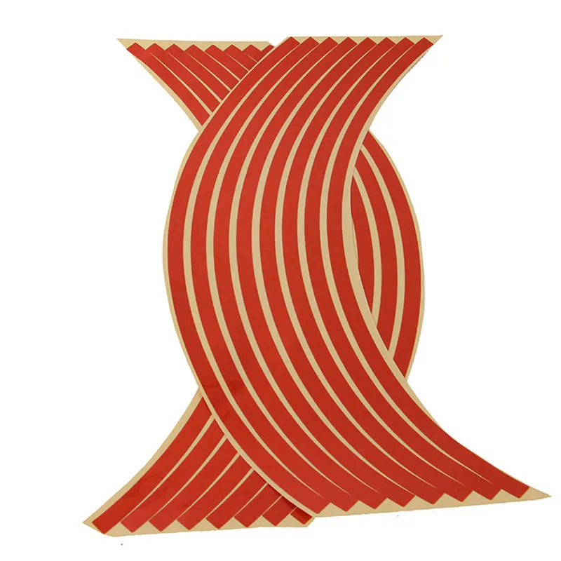 

POSSBAY Orange Universal Bicycle Motorcycle Car 17"18"19" Reflective Wheel Rim Stripe Tape Stickers Decals
