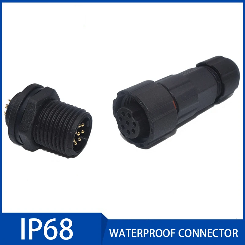 

1PC M16 Waterproof Connector Aviation Plug IP67 2 3 4 5 6 7 8 9 10 11 12 Pin Female Male Cable Connectors for Industrial Control