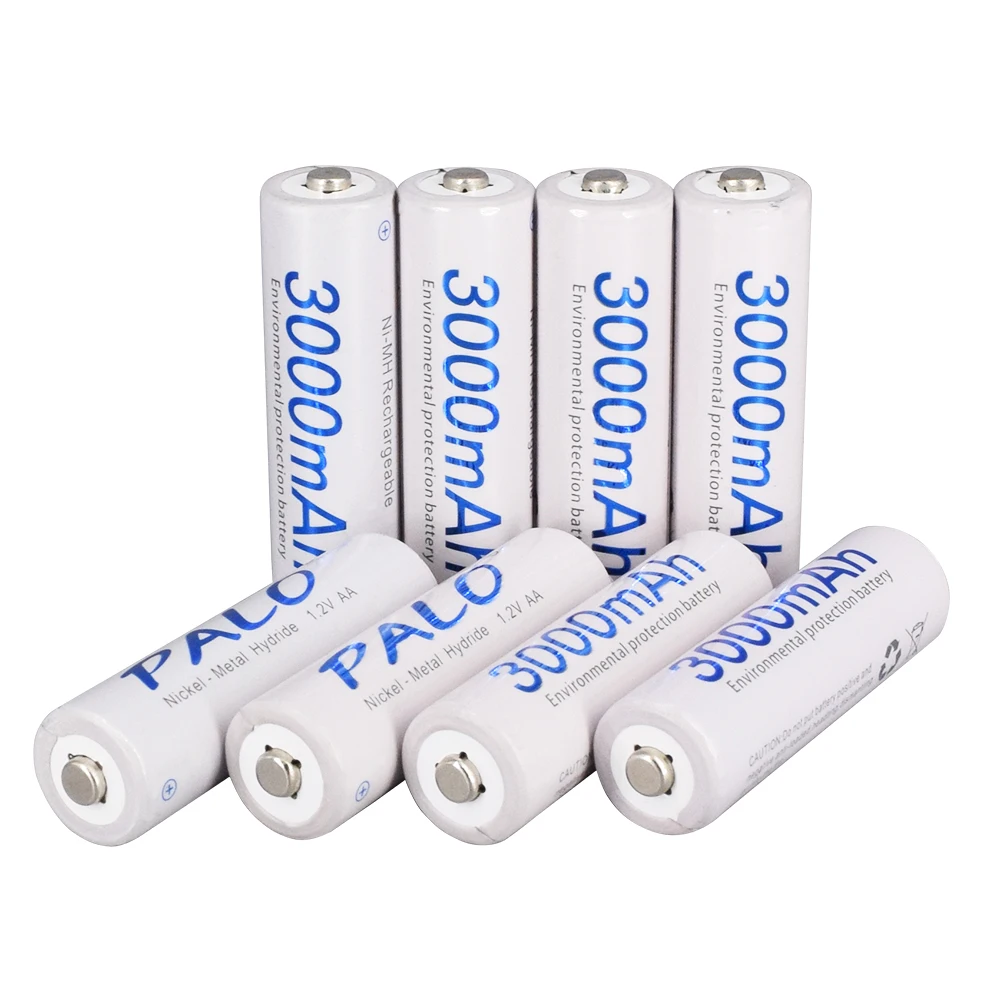 4 слота lcd умное зарядное устройство для аккумуляторов AA/AAA+ 4 шт AA 3000mah+ 4 шт AAA1100mah Nimh аккумуляторы