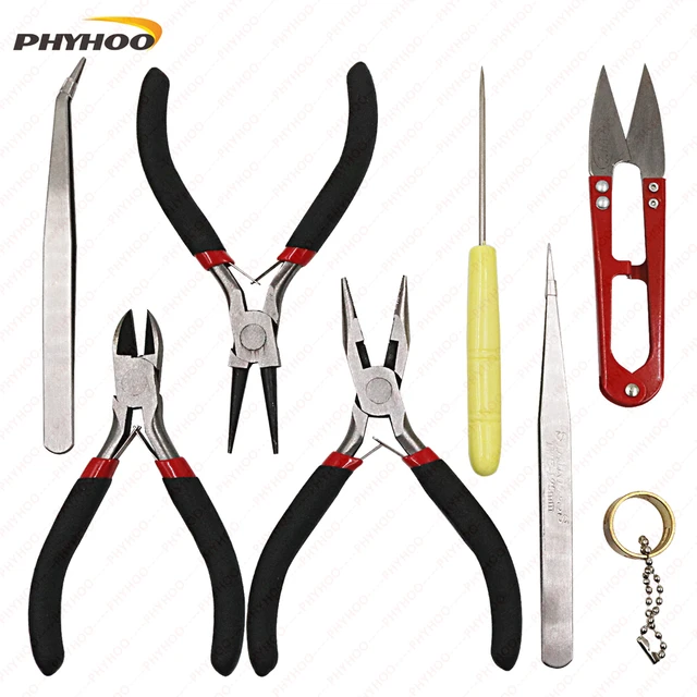 8pc/set Jewelry Tools With Pliers And Scissor Beading Tool Kit For