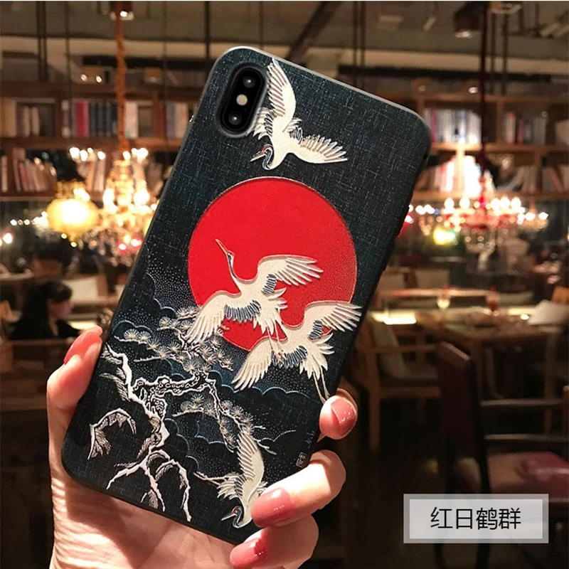 

3D Vintage Relief Back Case For Samsung Galaxy Note 9 Note 8 Case Soft Silicon Cover For Samsung Galaxy S10 Plus S9 S8 S10 Capa
