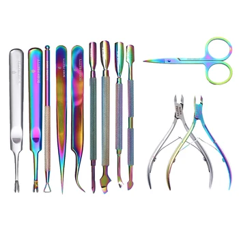 

BORN PRETTY Chameleon Silver Nail Cuticle Nipper Clipper Scissor Plier Dead Skin Remover Nail Treatment Nail Art Tools