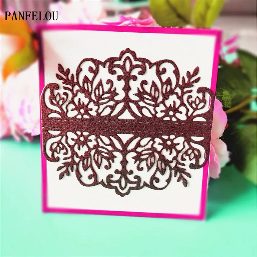 

PANFELOU Crown edge banding Scrapbooking DIY album cards paper die metal craft stencils punch cuts dies cutting dies