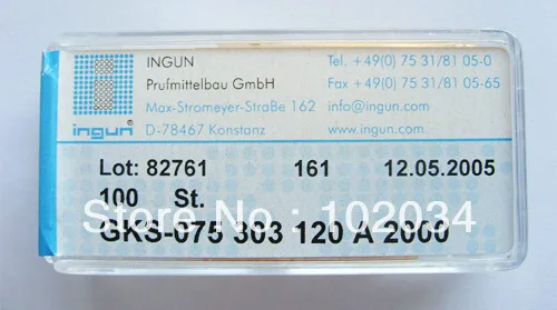 100 шт./лот 100% оригинал INGUN GKS075-303-120 GKS075-303 120 A 2000 пружина зонд Pogo Pin сделано в германии