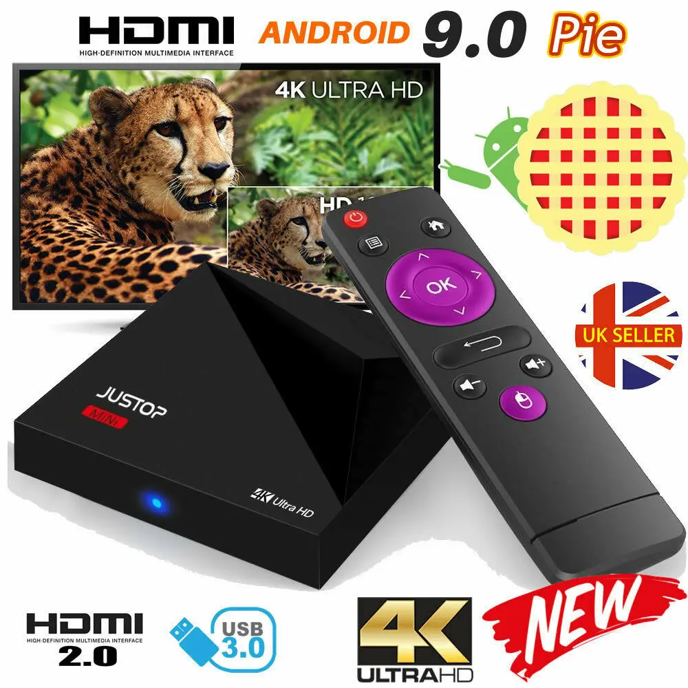 A5X четырехъядерный 2 ГБ+ 16 ГБ Android 9,0 пирог ТВ коробка HDMI медиа плеер 4 K HD wifi домашний Смарт ТВ