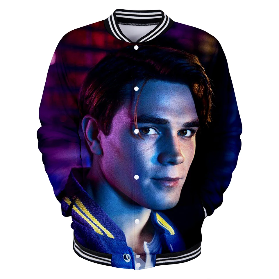 2081 куртка с капюшоном Riverdale бейсбольная 3D бомбер Женская/мужская осенне зимняя