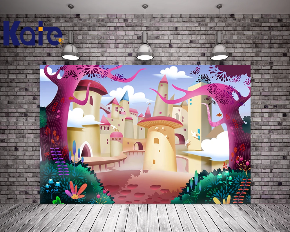 

Children Digital Printing Photo Backdrop Cartoon Super City Tree Photography Background For Newborn Studio