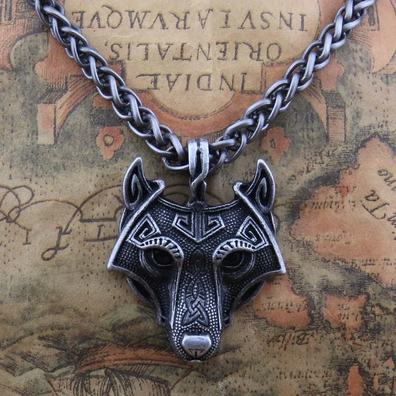 Yage 5Colors 1pcs Norse Vikings Pendant Necklace Norse Wolf Head Necklace Original Animal Jewelry Wolf Head hange Yage 5Colors 1pcs Norse Vikings Pendant Necklace Norse Wolf Head Necklace Original Animal Jewelry Wolf Head hange