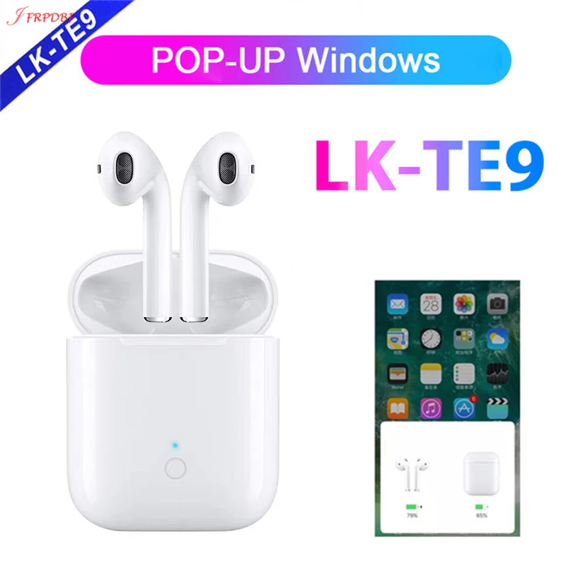 

LK-TE9 TWS pop-up Blutooth Earphone Wireless Earbuds 3D stereo touch Wireless charging For iPhone xiomi PK i10 i12 i20 i30 i60