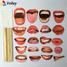VOILEY 20 Pcs/pack Wedding Decorations Photo Booth Prop Team Bride To Be Photobooth Bridal Shower Hen Bachelor Party Supplies,7