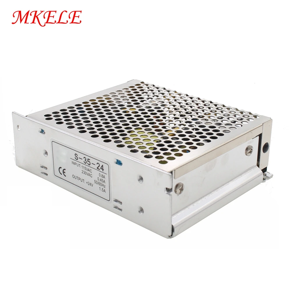 

Best quality 115V/240V Switching Power Supply Driver for LED Strip Input to DC S-35-24 regulated