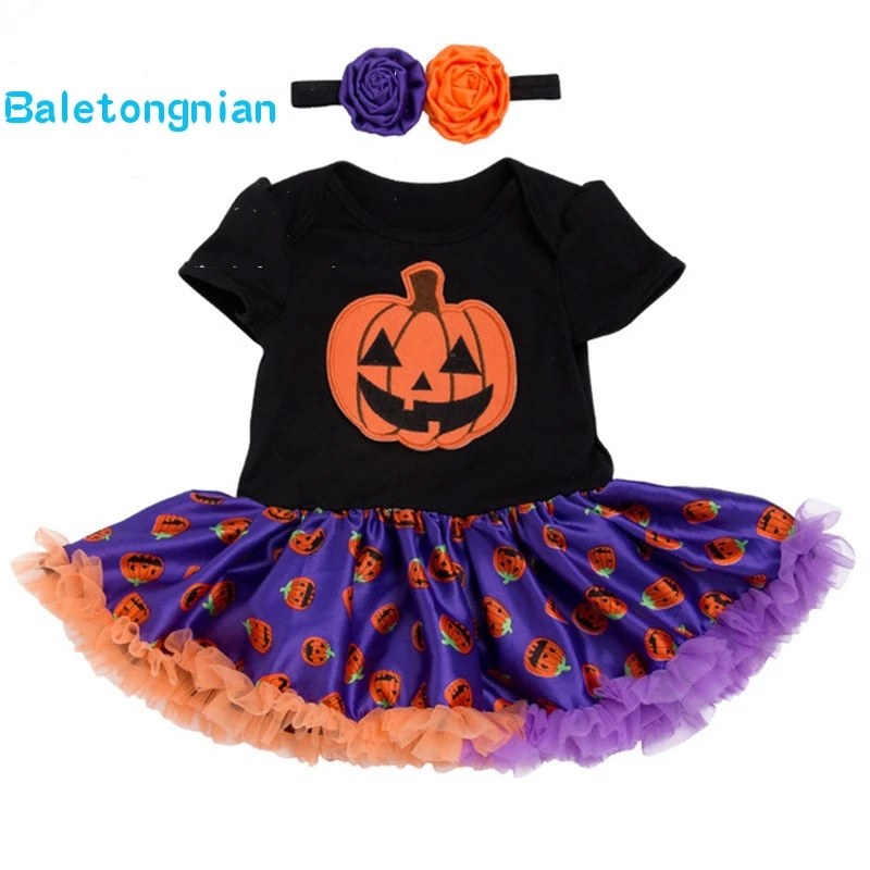

2019 Baby Halloween Costume Lace Petti Romper Dress Baby Girl Rompers Kids Jumpsuit Newborn Clothes Infant Clothing R101