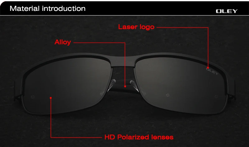 OLEY, модные мужские солнцезащитные очки, поляризационные, высокое качество, очки для вождения, фирменный дизайн, мужские очки oculos de sol UV400 Y1606