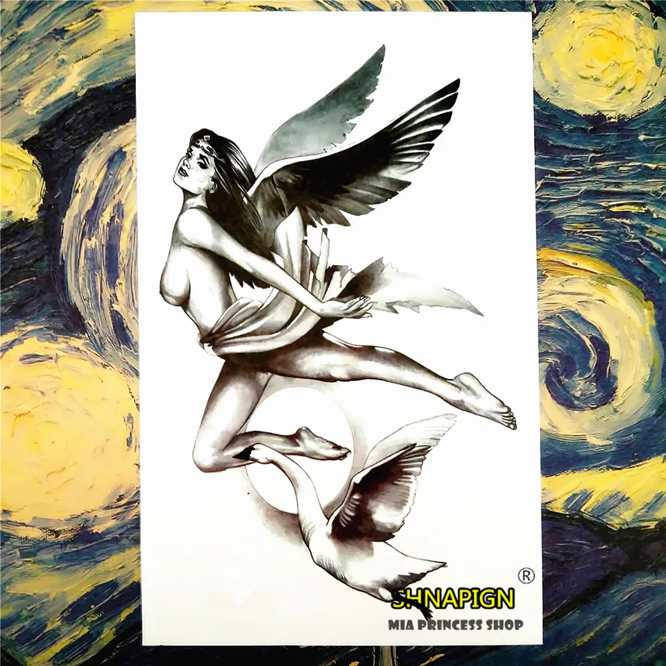 Shnapign アフロディーテエロス愛神一時的なタトゥーボディアートスリーブフラッシュタトゥーステッカー 12 センチメートル無痛ヘナ Selfie ステッカー Flash Tattoo Stickers Tattoo Stickertemporary Tattoos Body Art Aliexpress