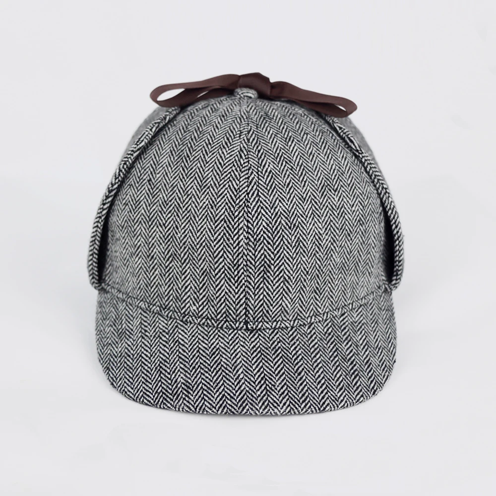 Sherlock Holmes Cap Detective Hat Doctor Costume Adult Deerstalker Houndstooth