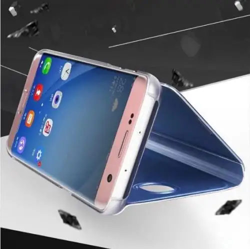 DHL 100 шт Для samsung j3 J5 J7 зеркальный чехол с окошком для экрана кожаный чехол-книжка с откидной крышкой чехол для samsung j3/j5/j7 чехол для телефона