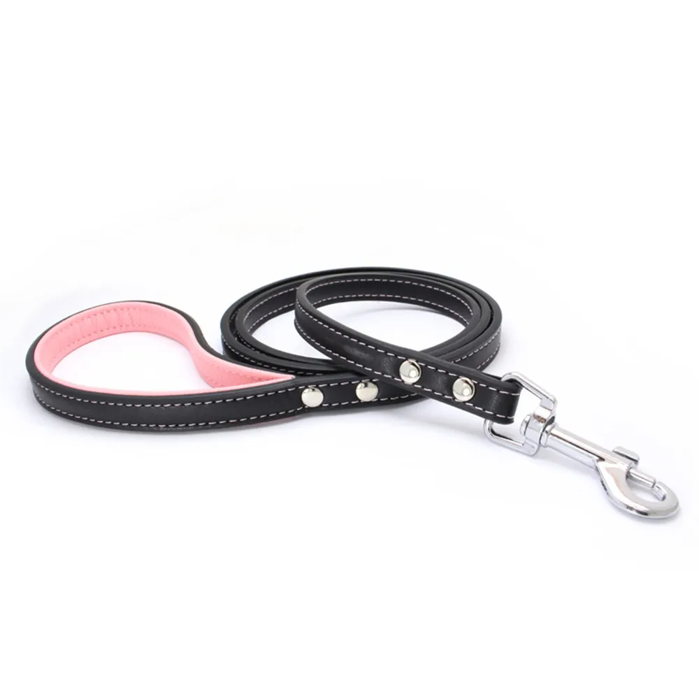 120CM Durable Leather Dog Leash Puppy Cat Walking Leads Leashes For