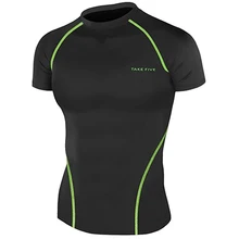 Новинка премиум-класса Возьмите пять мужских компрессионных топов Под базовым слоем с коротким рукавом-051