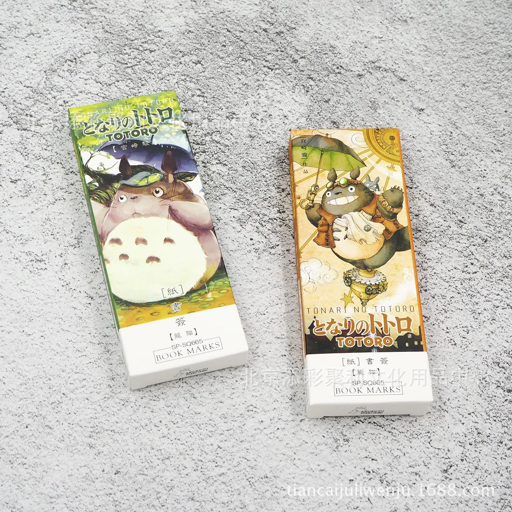 

32 Pcs/Set Kawaii Totoro Paper Bookmark Stationery Bookmarks Book Holder Message Card Gift Stationery