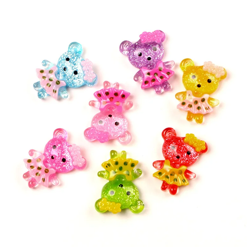 Bear 23x18mm LF 50 шт смешанные мини животное Смола Кабошон Flatback украшения ремесла украшения для скрапбукинга Diy аксессуары - Цвет: Bear 23x18mm