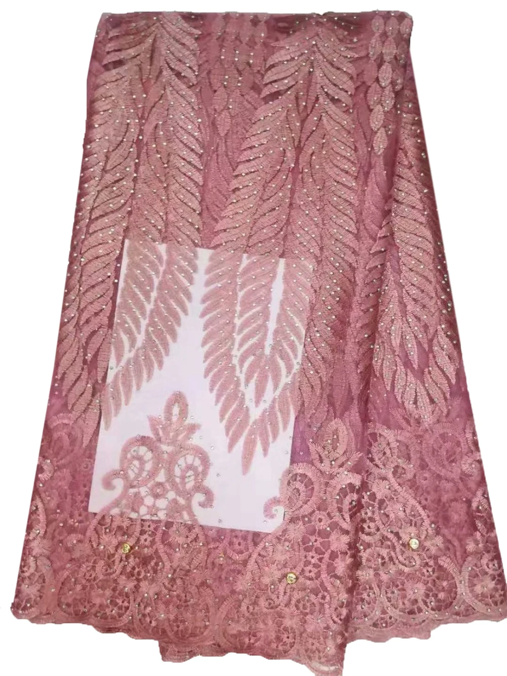 

Wine African Lace Fabric 2018 High Quality Lace, Pearls Embroidery Tulle Lace Fabric, African Lace Beaded 5 Yards BE50